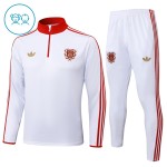 Kinder FC Bayern München Training Sweatshirts Viertelreißverschluss 2024-25 Weiße